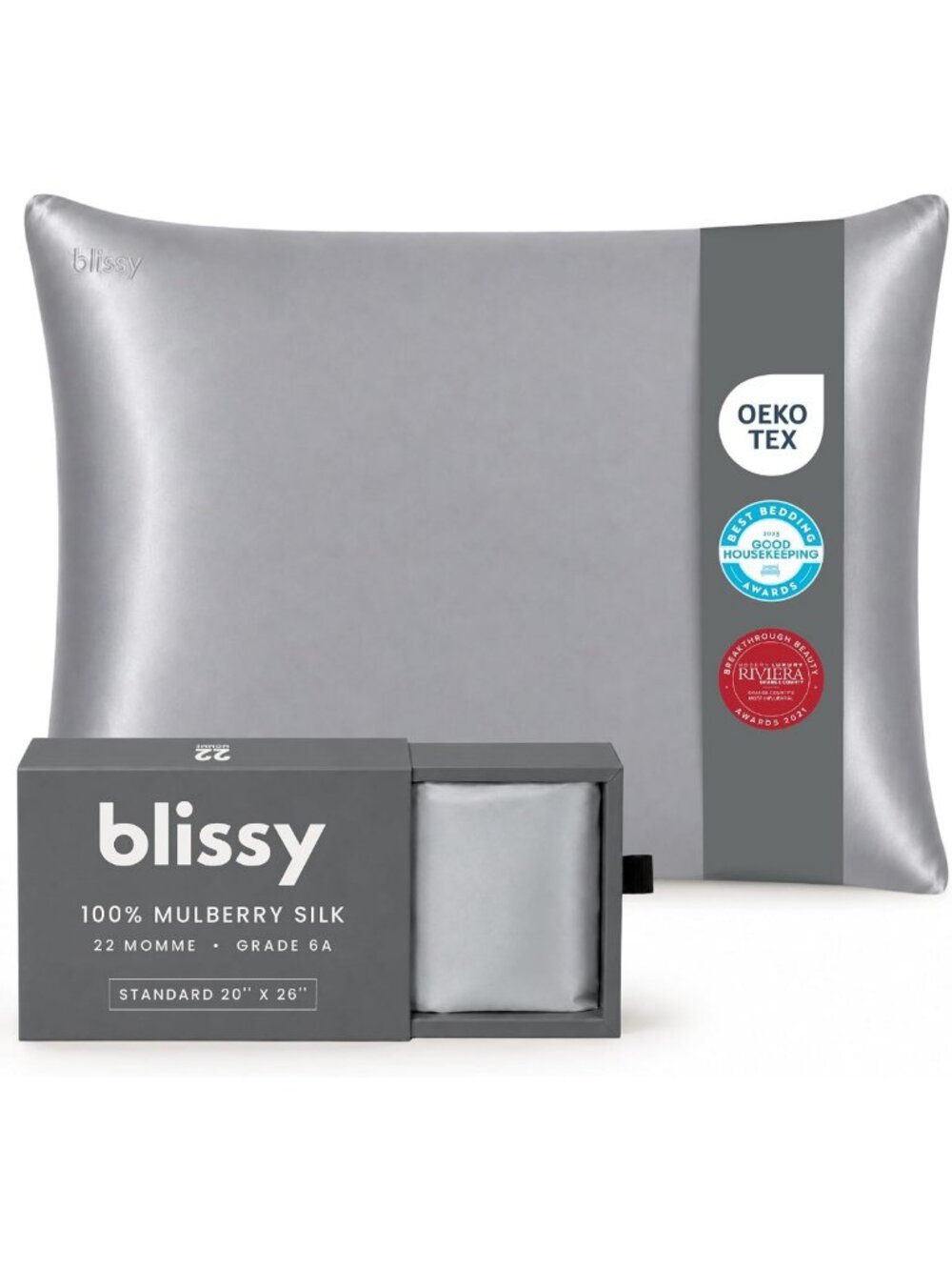 Luxurious 100% Mulberry Silk Pillowcase - 22 Momme for Hair & Skin Care